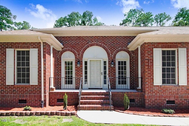 206 Tramway Pl, Goldsboro, NC 27534 - view of exterior entry with crawl space and brick siding