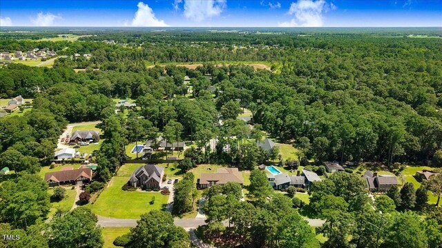 206 Tramway Pl, Goldsboro, NC 27534 - aerial view of property and surrounding area with a forest and nearby suburban area