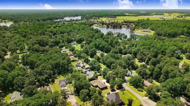 206 Tramway Pl, Goldsboro, NC 27534 - bird's eye view of a nearby body of water and a heavily wooded area