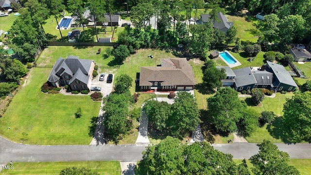 206 Tramway Pl, Goldsboro, NC 27534 - aerial view of property and surrounding area featuring a pool and nearby suburban area