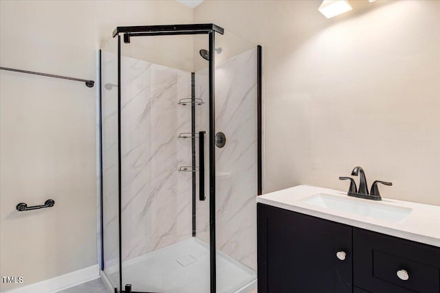 206 Tramway Pl, Goldsboro, NC 27534 - full bathroom featuring a marble finish shower and vanity