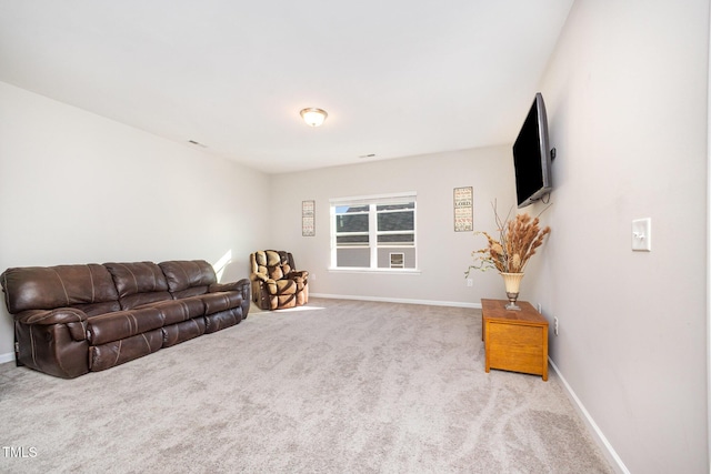 614 Marian Way, Sanford, NC 27330 - living room featuring carpet and baseboards