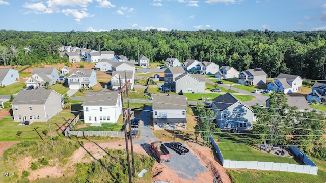 614 Marian Way, Sanford, NC 27330 - aerial perspective of suburban area with a forest