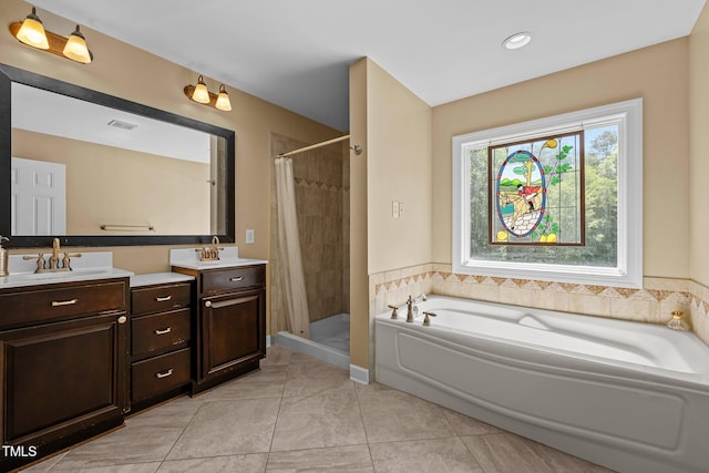 3511 Corbett Rd, Mebane, NC 27302 - bathroom featuring vanity, a shower stall, and a bath