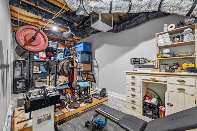 3511 Corbett Rd, Mebane, NC 27302 - exercise area featuring baseboards
