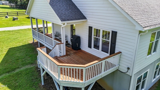 3511 Corbett Rd, Mebane, NC 27302 - wooden terrace with area for grilling