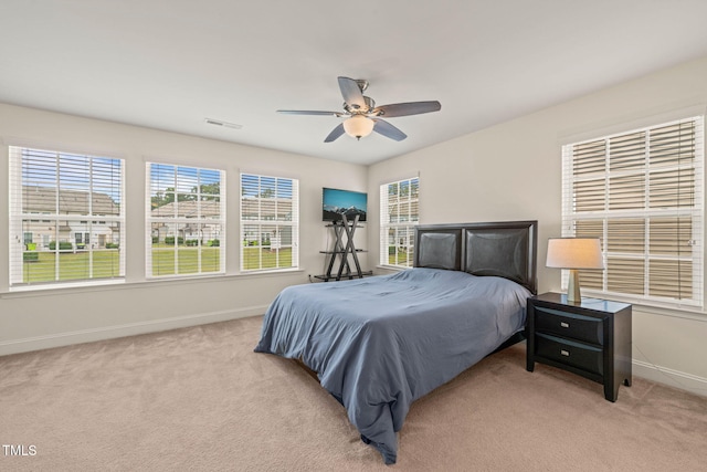 1137 Amber Shadow Dr, Durham, NC 27703 - bedroom with light carpet and a ceiling fan