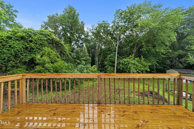 807 New St, Graham, NC 27253 - view of wooden terrace