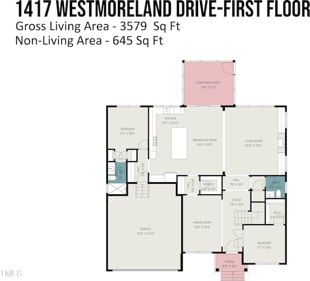 1417 Westmoreland Dr, Raleigh, NC 27612 - view of home floor plan