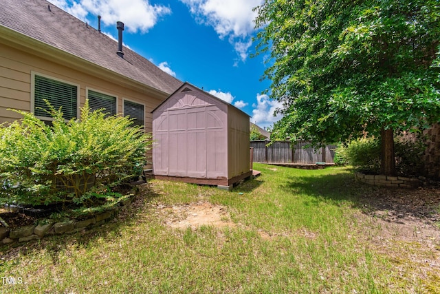 1320 Cozy Oak Ave, Cary, NC 27519 - view of yard featuring a storage unit
