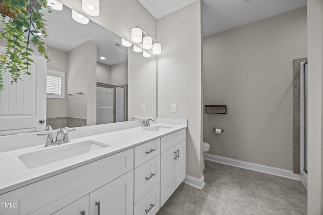 40 Cinnamon Teal Way, Youngsville, NC 27596 - bathroom with a stall shower and double vanity