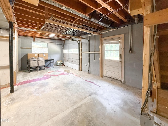 3323 Baugh St, Raleigh, NC 27604 - garage featuring concrete block wall