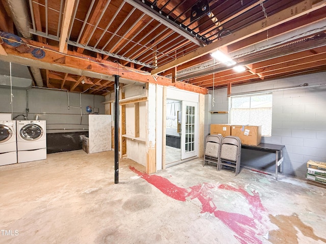 3323 Baugh St, Raleigh, NC 27604 - basement with washing machine and clothes dryer