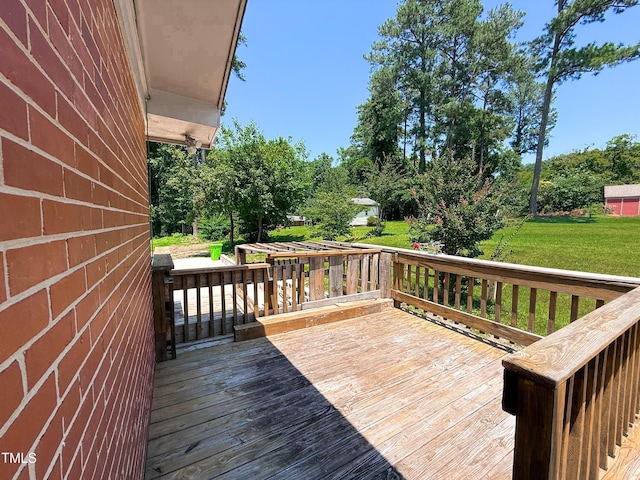 3323 Baugh St, Raleigh, NC 27604 - deck featuring a lawn
