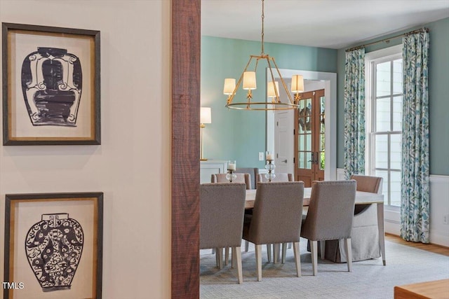 1054 Canterbury Ln, Chapel Hill, NC 27517 - dining space featuring a chandelier