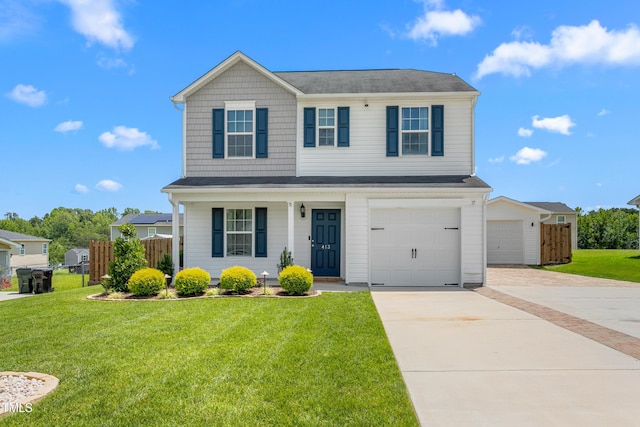 413 Hallie Long Ln, Burlington, NC 27217 - view of front facade with driveway and a garage