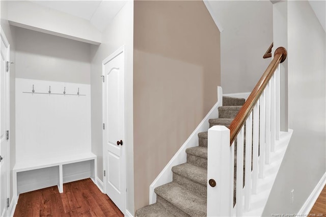 116 School Side Dr, Spring Lake, NC 28390 - mudroom featuring wood finished floors and baseboards