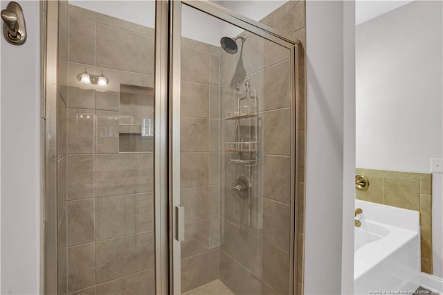 116 School Side Dr, Spring Lake, NC 28390 - full bath with a shower stall and a bath