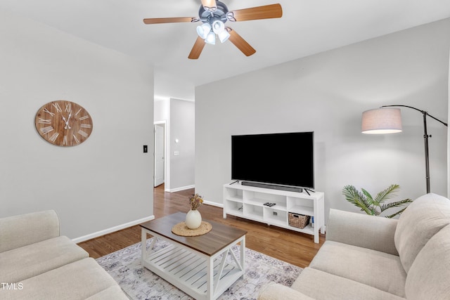 3119 Guiding Light Rd, Raleigh, NC 27610 - living area featuring ceiling fan and wood finished floors