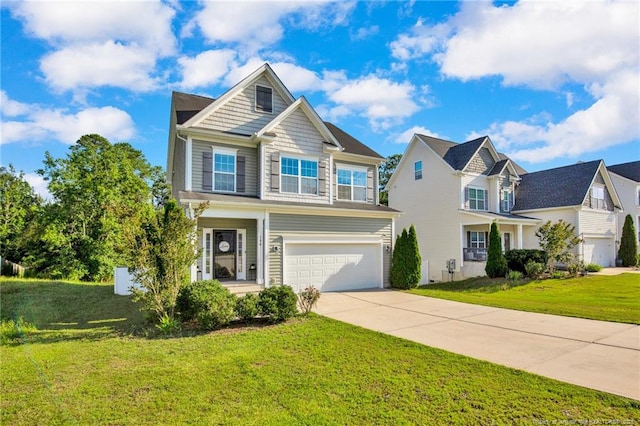 786 Century Dr, Cameron, NC 28326 - craftsman inspired home with driveway, an attached garage, and a front yard
