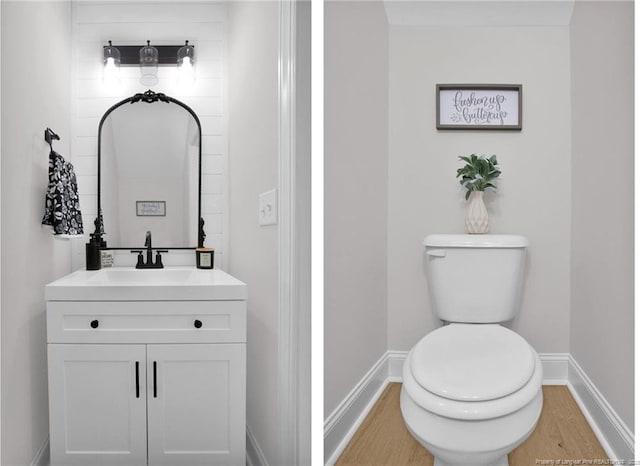786 Century Dr, Cameron, NC 28326 - half bathroom featuring vanity and wood finished floors