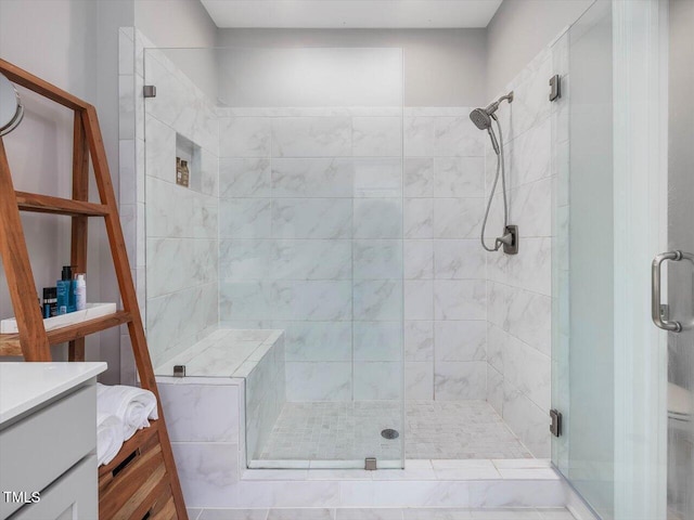 128 Chapel Run Way, Chapel Hill, NC 27517 - full bathroom featuring a shower stall and vanity