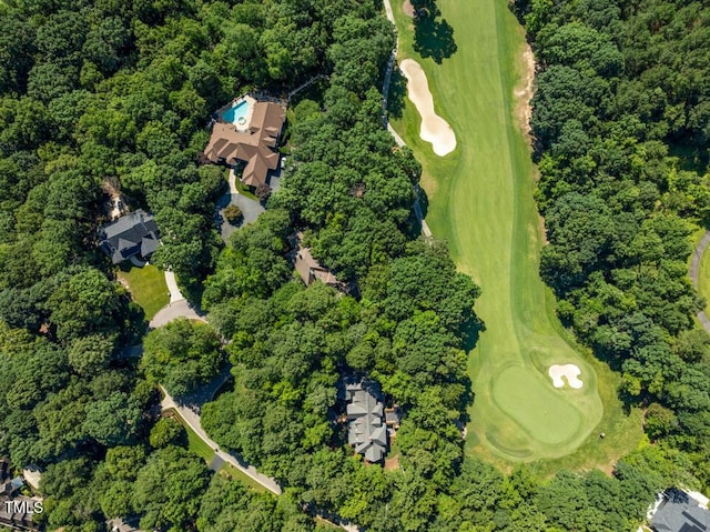 2602 Vintage Hill Ct, Durham, NC 27712 - aerial view of property and surrounding area with a local golf course