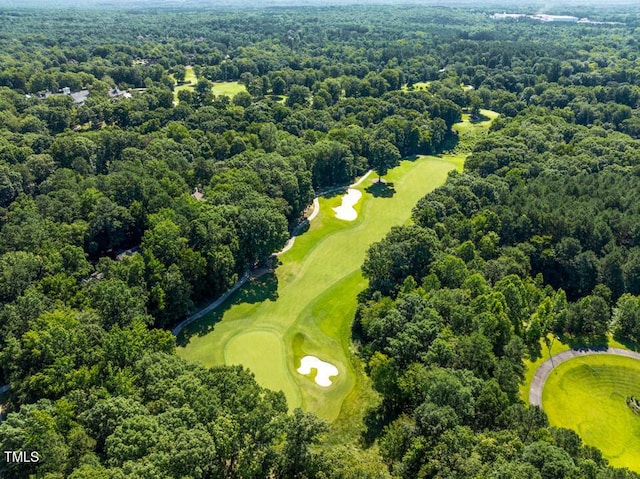 2602 Vintage Hill Ct, Durham, NC 27712 - drone / aerial view of a golf course and a forest