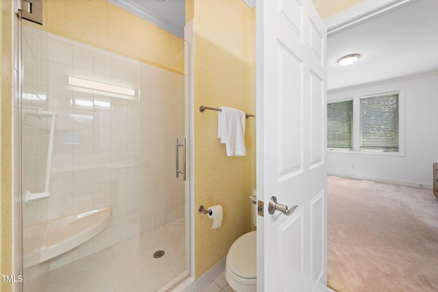 115 Loch Vale Ln, Cary, NC 27518 - full bathroom with toilet and a stall shower