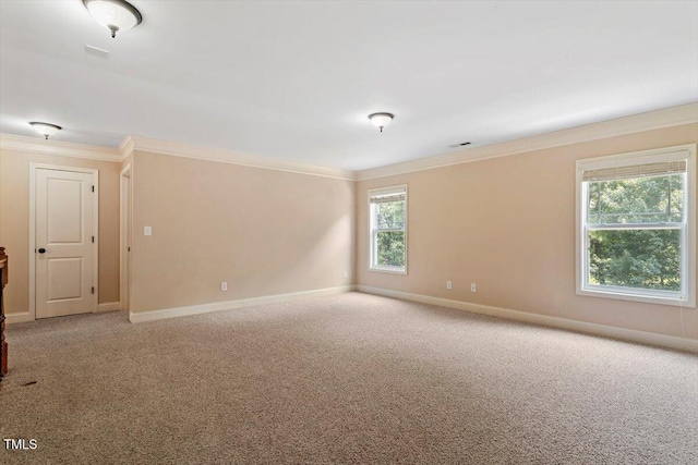 108 Holly Glen Ct, Holly Springs, NC 27540 - spare room featuring crown molding and carpet