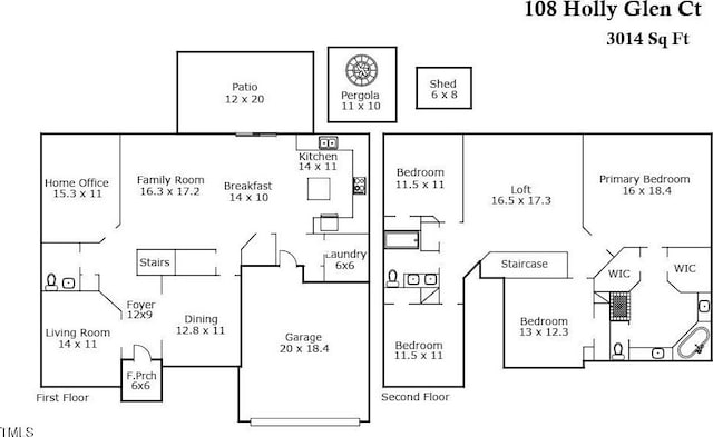 108 Holly Glen Ct, Holly Springs, NC 27540 - view of room layout
