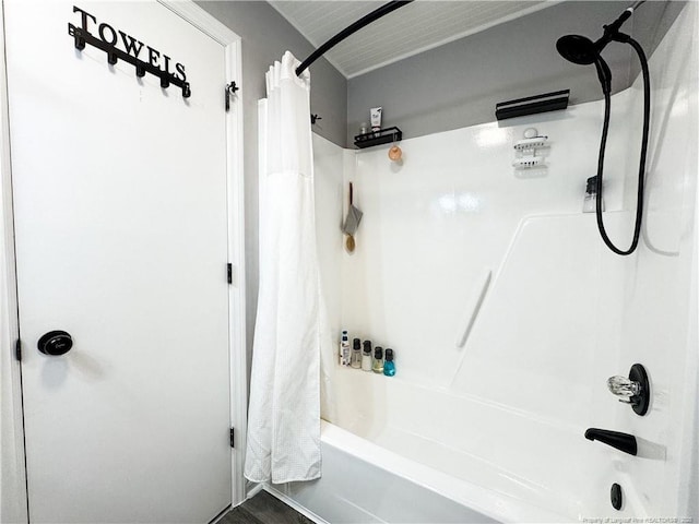 133 Bonnell Ct, Cary, NC 27511 - bathroom with shower / bath combo with shower curtain