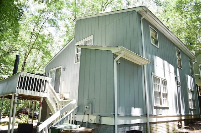 133 Bonnell Ct, Cary, NC 27511 - view of home's exterior featuring a wooden deck and stairs