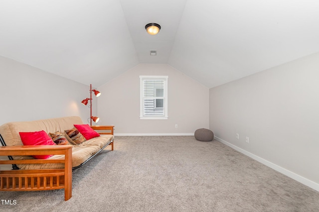 1502 Spring Overlook Ln, Hillsborough, NC 27278 - living area featuring carpet and lofted ceiling