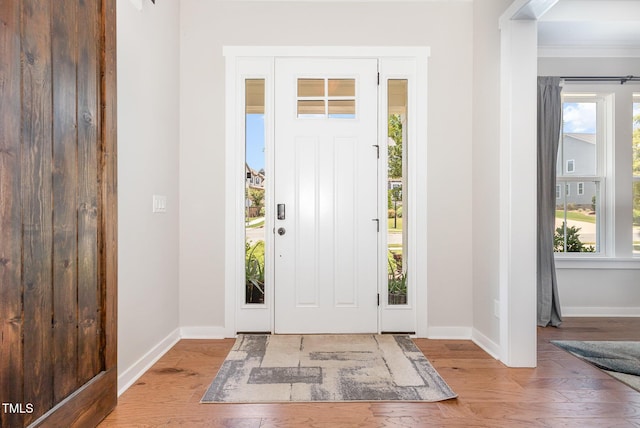 1502 Spring Overlook Ln, Hillsborough, NC 27278 - entryway with baseboards and wood finished floors