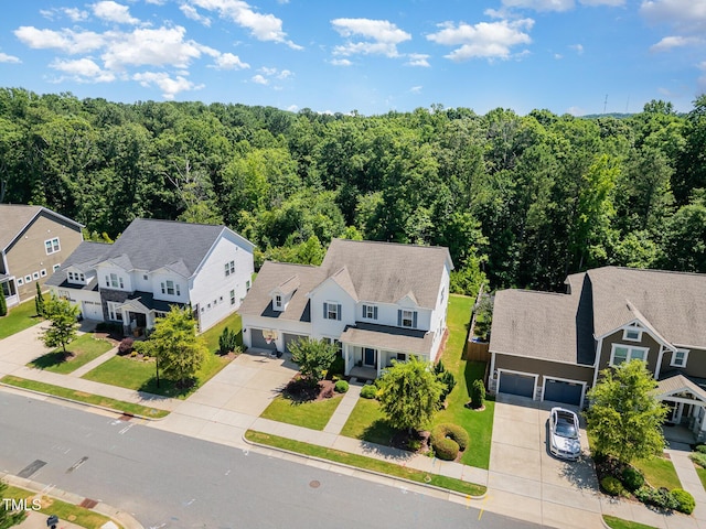 1502 Spring Overlook Ln, Hillsborough, NC 27278 - aerial perspective of suburban area with a heavily wooded area