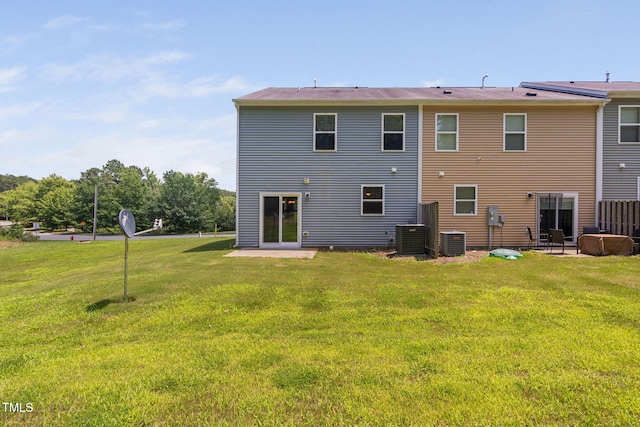 3417 Cardinal Lake Dr, Durham, NC 27704 - back of house with a patio area and a lawn