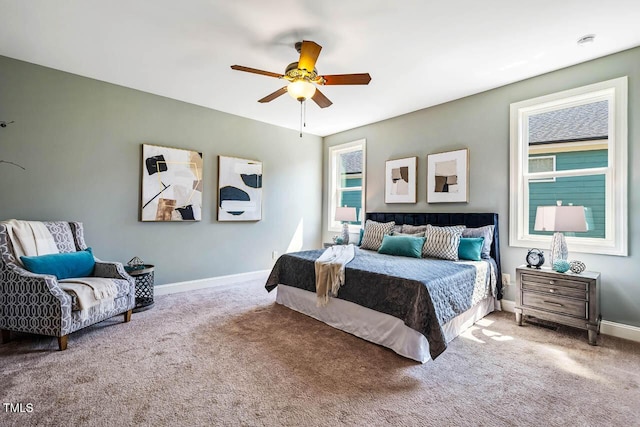 262 Salt Cedar Ln, Chapel Hill, NC 27516 - bedroom featuring carpet and ceiling fan