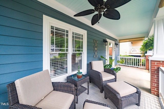 104 Homegate Cir, Apex, NC 27502 - covered porch with a ceiling fan