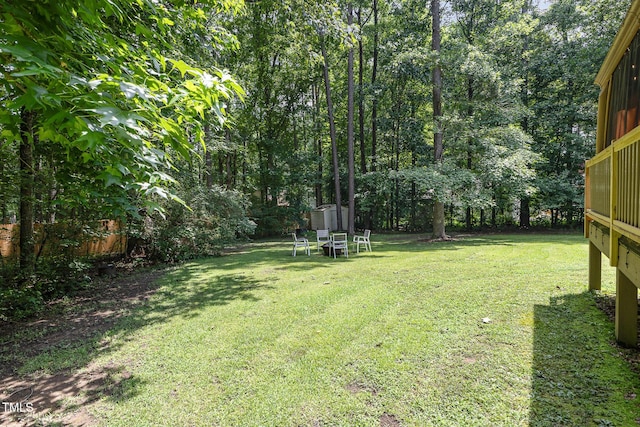 165 Baron Cir, Youngsville, NC 27596 - view of grassy yard featuring a shed