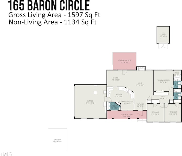 165 Baron Cir, Youngsville, NC 27596 - view of home floor plan