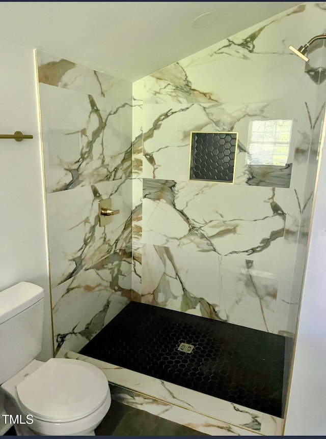 109 N Dunn St, Angier, NC 27501 - full bathroom featuring a marble finish shower and marble finish floors