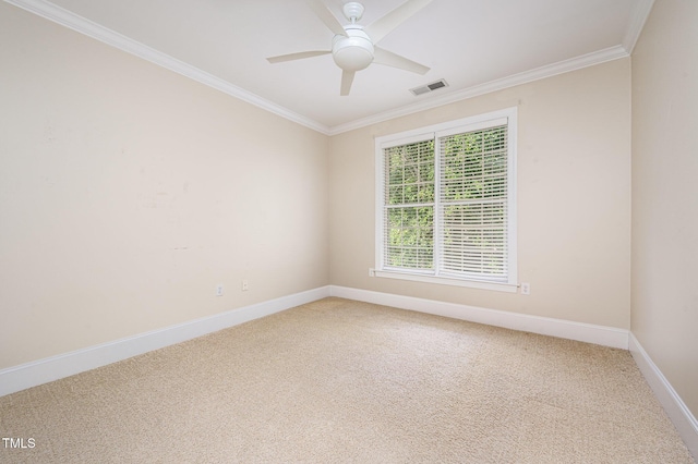 3701 Baron Cooper Pass Unit 303, Raleigh, NC 27612 - unfurnished room featuring carpet flooring, crown molding, and a ceiling fan