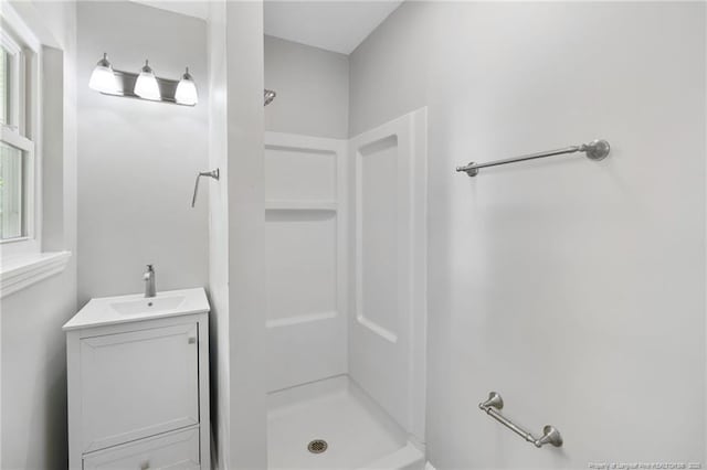 1809 Wendover Dr, Fayetteville, NC 28304 - bathroom featuring a shower stall and vanity