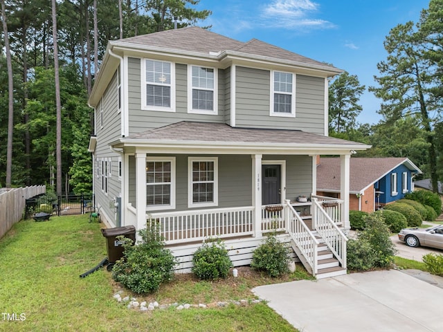 1819 Nixon St, Durham, NC 27707 - view of front of house with covered porch and roof with shingles