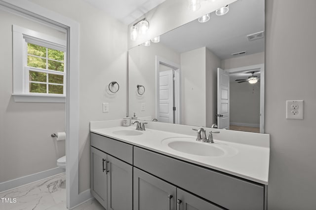 1819 Nixon St, Durham, NC 27707 - full bathroom featuring marble finish flooring and double vanity