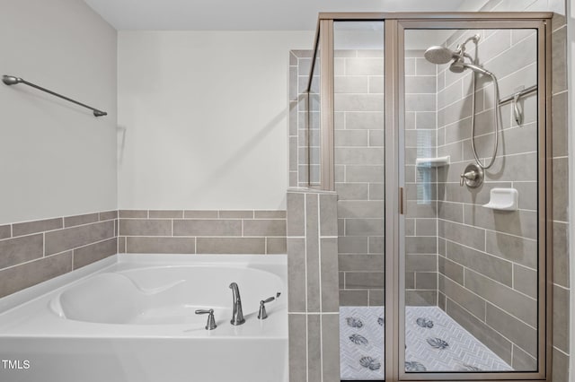 1819 Nixon St, Durham, NC 27707 - full bathroom featuring a shower stall and a garden tub