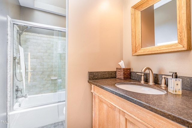 28 Benchmark, Pittsboro, NC 27312 - full bathroom featuring vanity and bath / shower combo with glass door