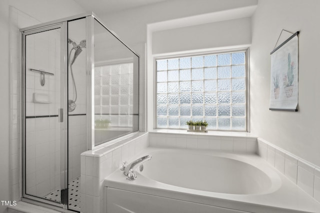 1308 Snyder St, Durham, NC 27713 - bathroom with a bath and a stall shower