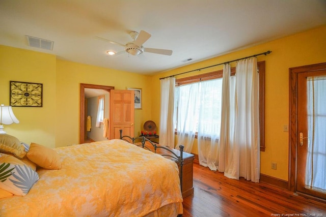 1064 Tresses Ct, Vass, NC 28394 - bedroom featuring wood finished floors and ceiling fan